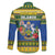 Solomon Islands Christmas Family Matching Off The Shoulder Long Sleeve Dress and Hawaiian Shirt Coat Of Arms Merry Xmas