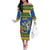 Solomon Islands Christmas Family Matching Off The Shoulder Long Sleeve Dress and Hawaiian Shirt Coat Of Arms Merry Xmas