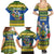 Solomon Islands Christmas Family Matching Summer Maxi Dress and Hawaiian Shirt Coat Of Arms Merry Xmas