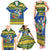 Solomon Islands Christmas Family Matching Tank Maxi Dress and Hawaiian Shirt Coat Of Arms Merry Xmas