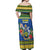 Solomon Islands Christmas Off Shoulder Maxi Dress Coat Of Arms Merry Xmas