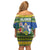 Solomon Islands Christmas Off Shoulder Short Dress Coat Of Arms Merry Xmas