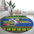 Solomon Islands Christmas Round Carpet Coat Of Arms Merry Xmas