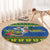 Solomon Islands Christmas Round Carpet Coat Of Arms Merry Xmas