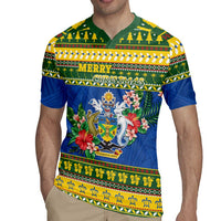 Solomon Islands Christmas Rugby Jersey Coat Of Arms Merry Xmas LT05 - Polynesian Pride