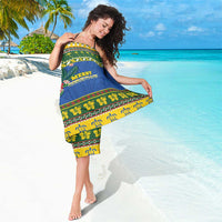 Solomon Islands Christmas Sarong Coat Of Arms Merry Xmas LT05 - Polynesian Pride