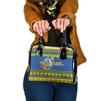 Solomon Islands Christmas Shoulder Handbag Coat Of Arms Merry Xmas LT05 One Size Green - Polynesian Pride
