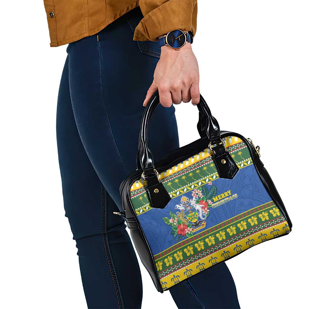 Solomon Islands Christmas Shoulder Handbag Coat Of Arms Merry Xmas LT05 - Polynesian Pride