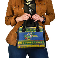 Solomon Islands Christmas Shoulder Handbag Coat Of Arms Merry Xmas LT05 - Polynesian Pride