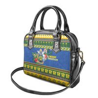 Solomon Islands Christmas Shoulder Handbag Coat Of Arms Merry Xmas LT05 - Polynesian Pride