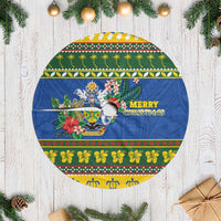 Solomon Islands Christmas Tree Skirt Coat Of Arms Merry Xmas LT05 Casual Green - Polynesian Pride