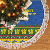 Solomon Islands Christmas Tree Skirt Coat Of Arms Merry Xmas LT05 - Polynesian Pride