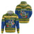 Solomon Islands Christmas Zip Hoodie Coat Of Arms Merry Xmas