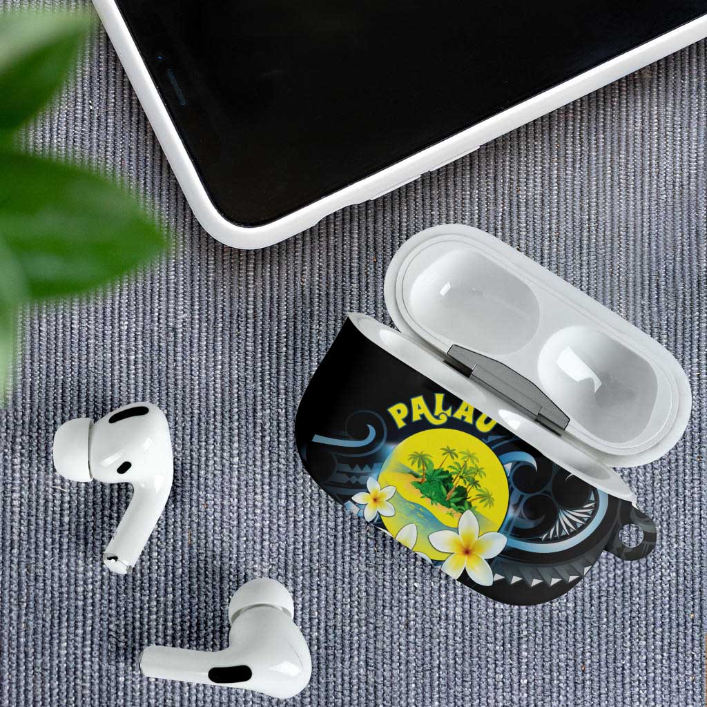 Palau United Nations Day AirPods Case Polynesian Curves Plumeria LT05 - Polynesian Pride