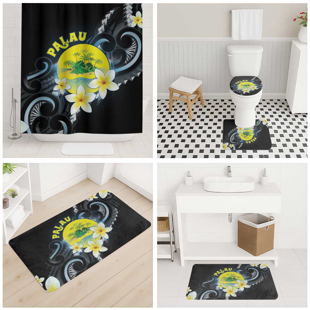 Palau United Nations Day Bathroom Set Polynesian Curves Plumeria LT05 - Polynesian Pride