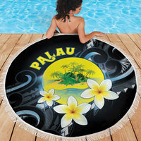 Palau United Nations Day Beach Blanket Polynesian Curves Plumeria LT05 - Polynesian Pride