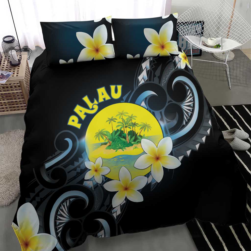Palau United Nations Day Bedding Set Polynesian Curves Plumeria LT05 - Polynesian Pride