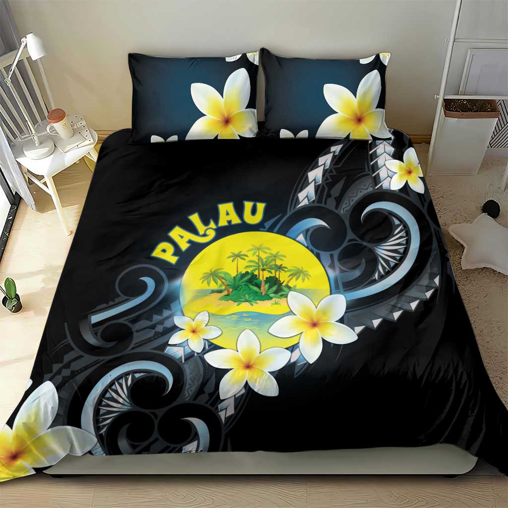 Palau United Nations Day Bedding Set Polynesian Curves Plumeria LT05 - Polynesian Pride