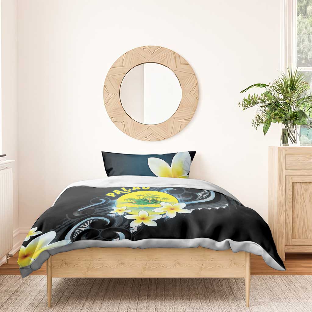 Palau United Nations Day Bedding Set Polynesian Curves Plumeria LT05 - Polynesian Pride