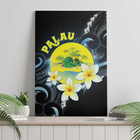 Palau United Nations Day Canvas Wall Art Polynesian Curves Plumeria LT05 - Polynesian Pride