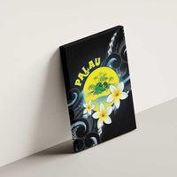 Palau United Nations Day Canvas Wall Art Polynesian Curves Plumeria LT05 - Polynesian Pride