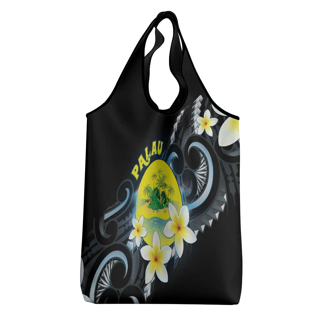 Palau United Nations Day Grocery Bag Polynesian Curves Plumeria LT05 - Polynesian Pride