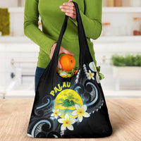 Palau United Nations Day Grocery Bag Polynesian Curves Plumeria LT05 - Polynesian Pride