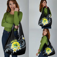 Palau United Nations Day Grocery Bag Polynesian Curves Plumeria LT05 - Polynesian Pride