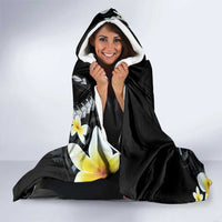Palau United Nations Day Hooded Blanket Polynesian Curves Plumeria LT05 - Polynesian Pride
