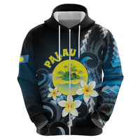 Palau United Nations Day Hoodie Polynesian Curves Plumeria LT05 - Polynesian Pride