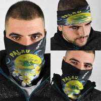 Palau United Nations Day Neck Gaiter Polynesian Curves Plumeria LT05 - Polynesian Pride