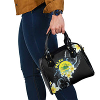 Palau United Nations Day Shoulder Handbag Polynesian Curves Plumeria LT05 - Polynesian Pride