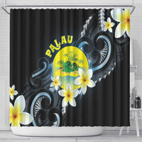 Palau United Nations Day Shower Curtain Polynesian Curves Plumeria LT05 - Polynesian Pride