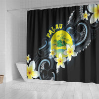 Palau United Nations Day Shower Curtain Polynesian Curves Plumeria LT05 - Polynesian Pride