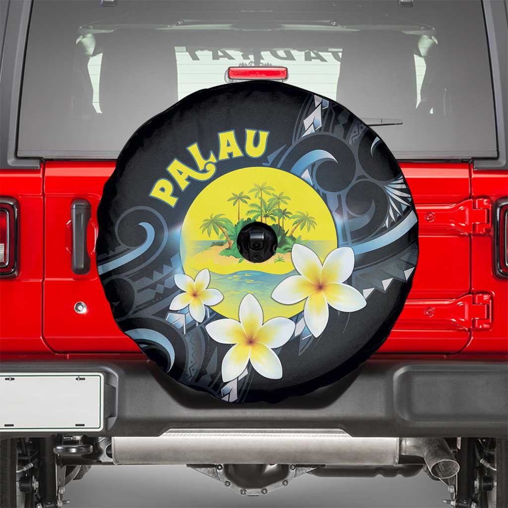 Palau United Nations Day Spare Tire Cover Polynesian Curves Plumeria LT05 - Polynesian Pride