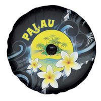 Palau United Nations Day Spare Tire Cover Polynesian Curves Plumeria LT05 - Polynesian Pride