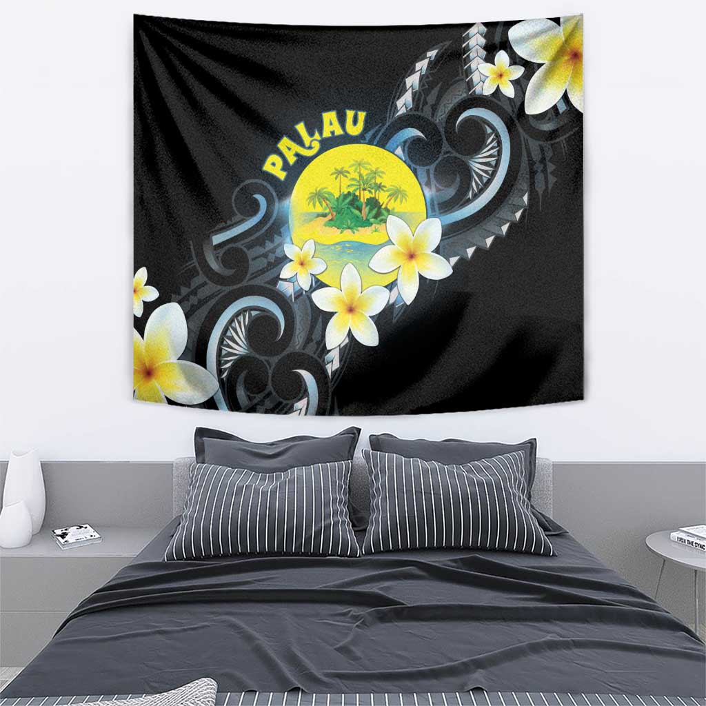 Palau United Nations Day Tapestry Polynesian Curves Plumeria LT05 - Polynesian Pride