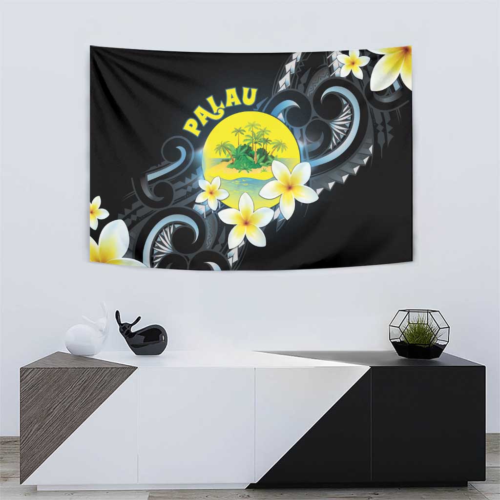 Palau United Nations Day Tapestry Polynesian Curves Plumeria LT05 - Polynesian Pride