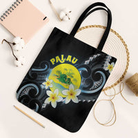 Palau United Nations Day Tote Bag Polynesian Curves Plumeria LT05 Black Strap One Size Black - Polynesian Pride