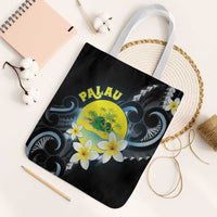 Palau United Nations Day Tote Bag Polynesian Curves Plumeria LT05 White Strap One Size Black - Polynesian Pride