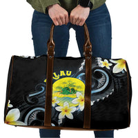 Palau United Nations Day Travel Bag Polynesian Curves Plumeria LT05 Black - Polynesian Pride