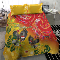 New Zealand Piwakawaka Christmas Bedding Set With Maori Pattern LT05 - Polynesian Pride
