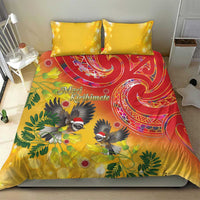 New Zealand Piwakawaka Christmas Bedding Set With Maori Pattern LT05 - Polynesian Pride