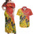 New Zealand Piwakawaka Christmas Couples Matching Off Shoulder Maxi Dress and Hawaiian Shirt With Maori Pattern