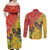 New Zealand Piwakawaka Christmas Couples Matching Off Shoulder Maxi Dress and Long Sleeve Button Shirt With Maori Pattern