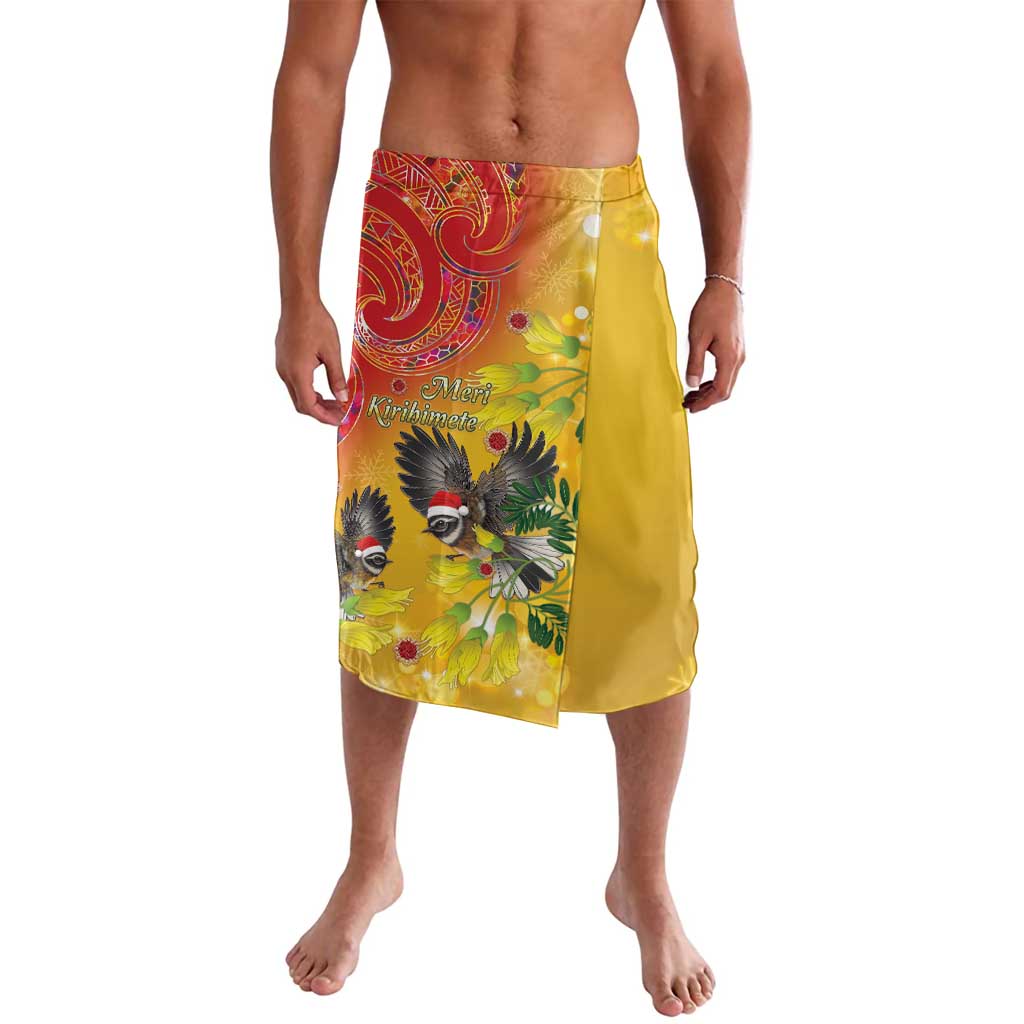 New Zealand Piwakawaka Christmas Lavalava With Maori Pattern