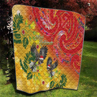 New Zealand Piwakawaka Christmas Quilt With Maori Pattern LT05 - Polynesian Pride