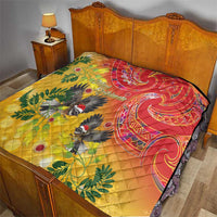 New Zealand Piwakawaka Christmas Quilt With Maori Pattern LT05 - Polynesian Pride