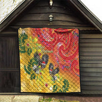 New Zealand Piwakawaka Christmas Quilt With Maori Pattern LT05 - Polynesian Pride