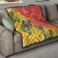 New Zealand Piwakawaka Christmas Quilt With Maori Pattern LT05 - Polynesian Pride